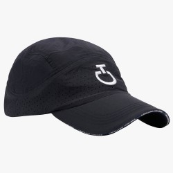 Cappello in nylon con inserto traforato e logo ricamato