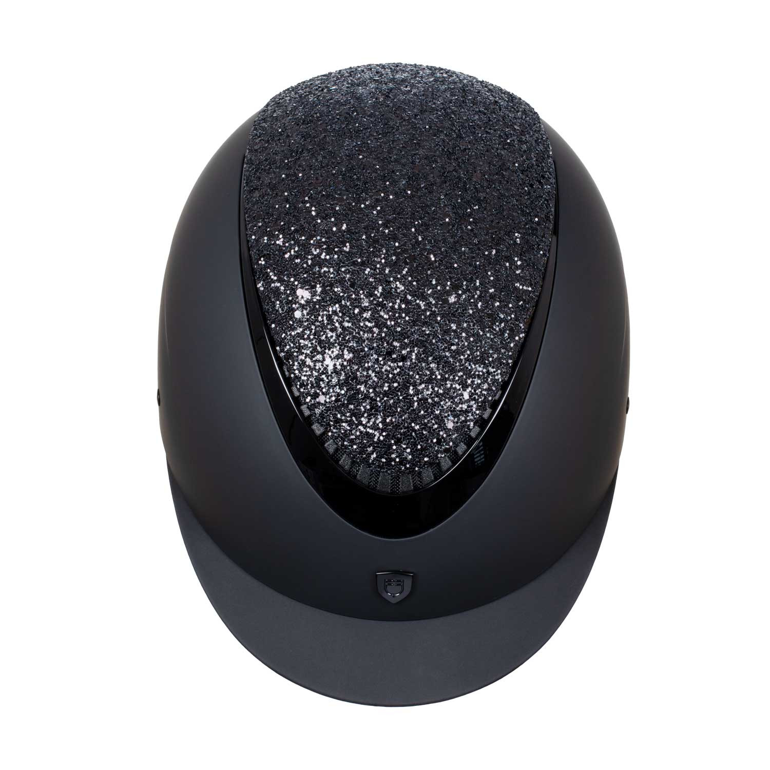 Cap visiera stretta con brillantini omologazione EN 1384-2023