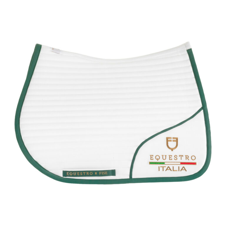 Sottosella salto con logo ricamato Equestro X FISE 100